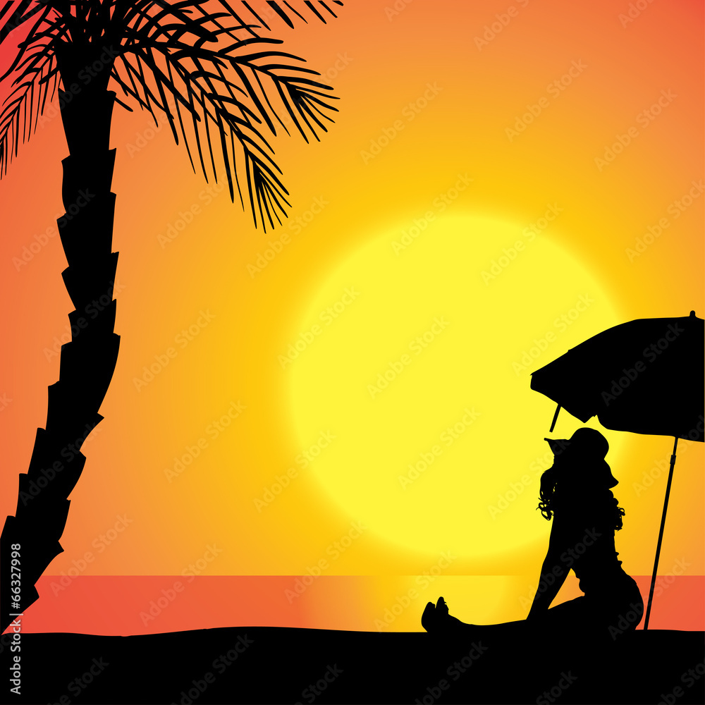Vector silhouette of woman. Vector silhouette of woman.