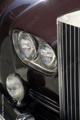 Close up detail of a classic car