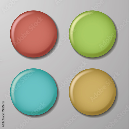 Blank color badges buttons