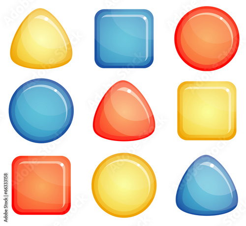 glass buttons shapes