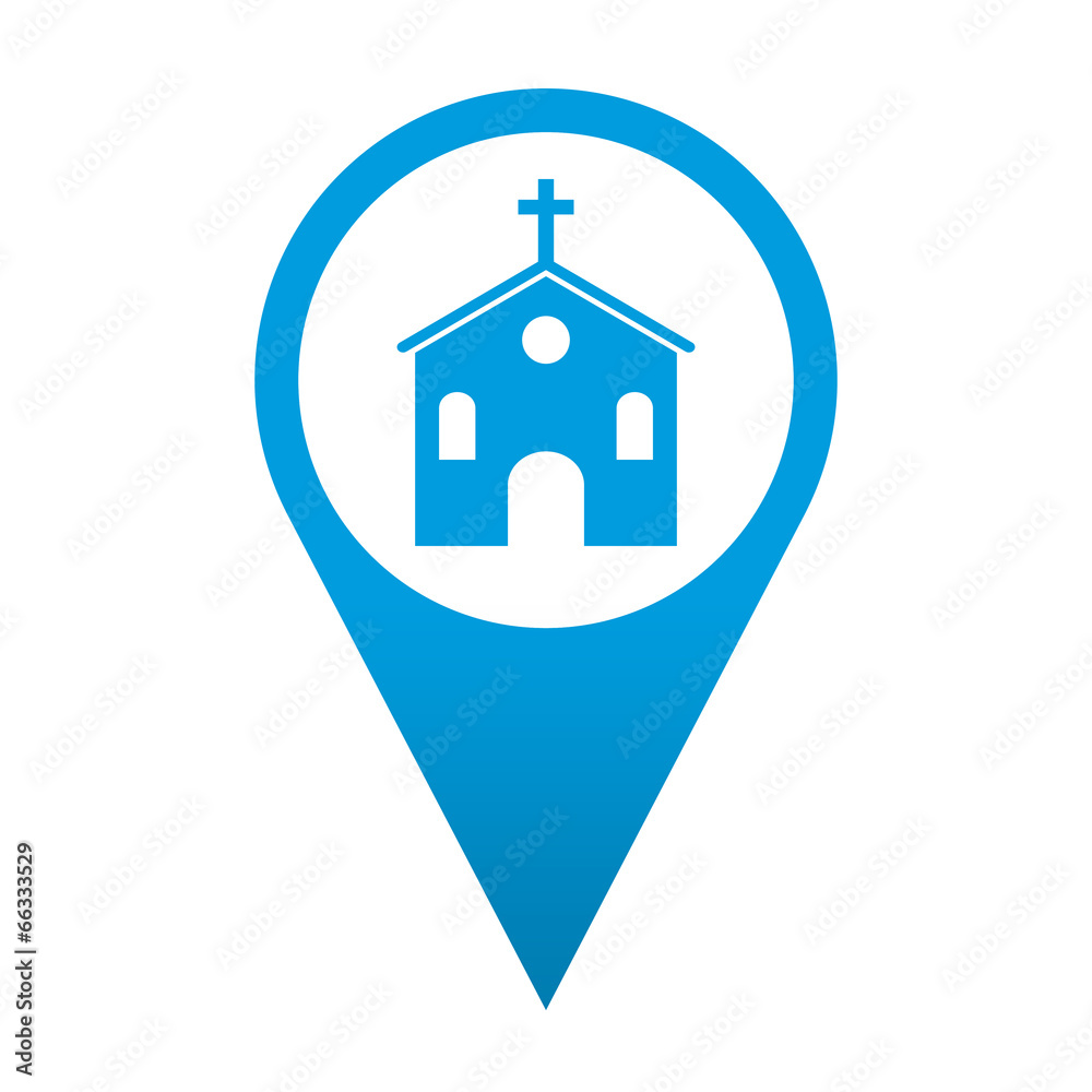 Icono localizacion simbolo iglesia ilustración de Stock | Adobe Stock