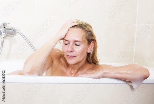 woman in bathtub