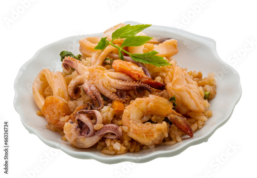 Rice with seafood