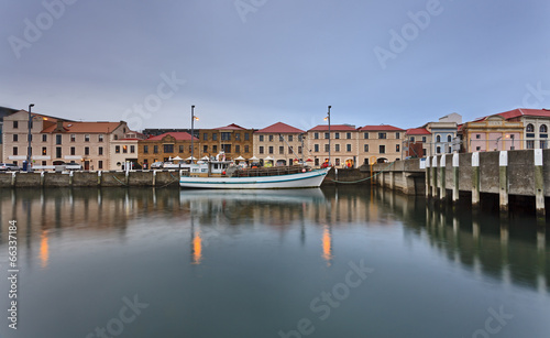 Hobart Marina Houses Rain