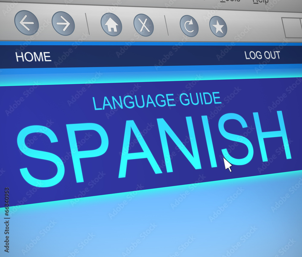 Spanish language concept. Spanish language concept.