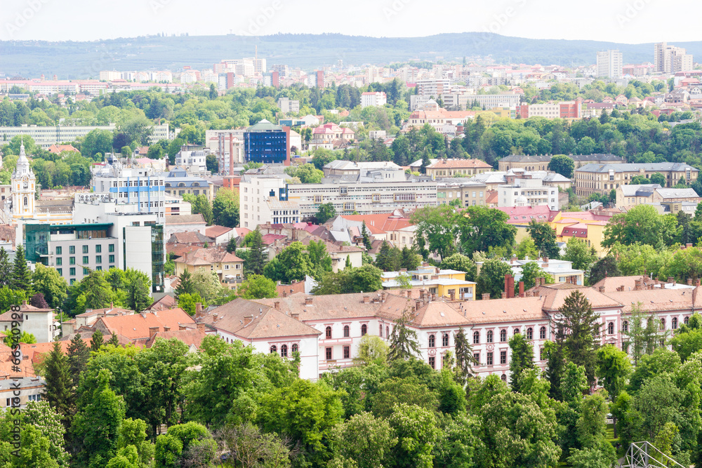 Naklejka premium Romanian city Cluj-Napoca in Transylvania