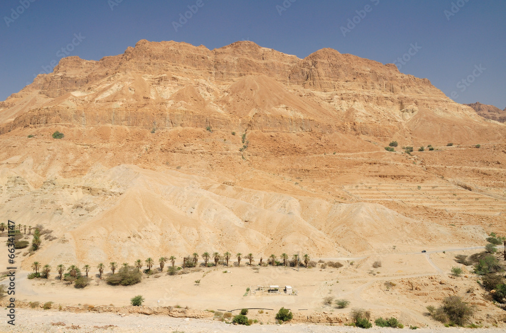 Natural desert landscape at the dead sea area. Israel.