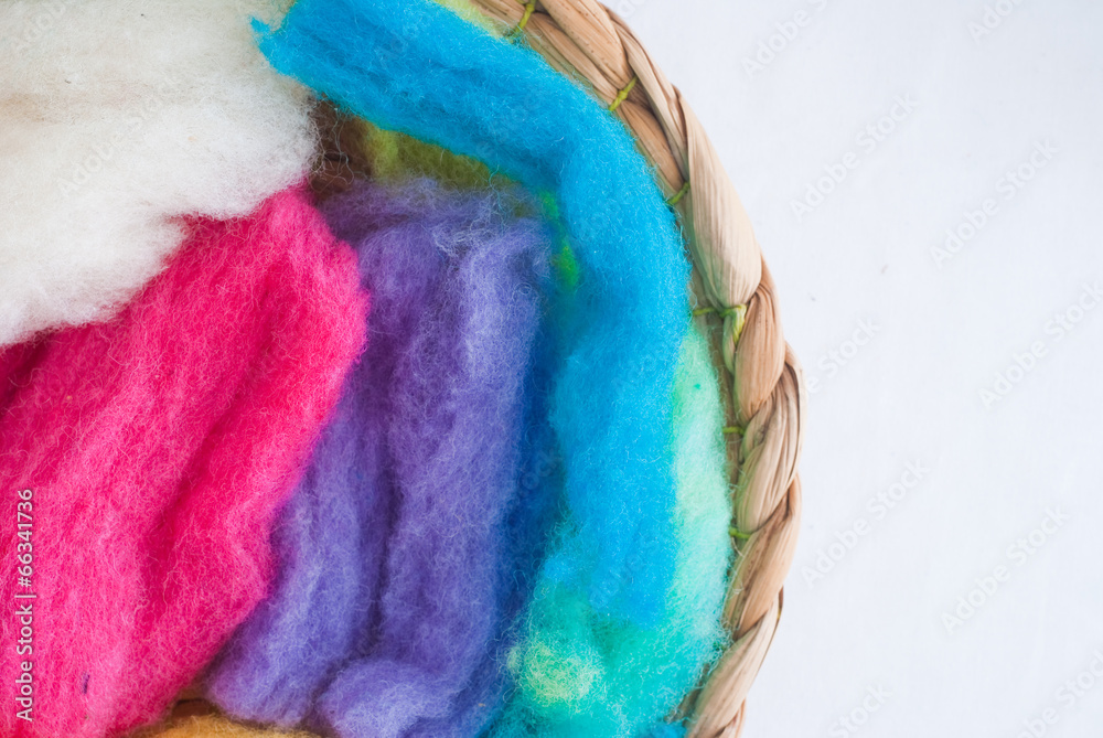 colored wool