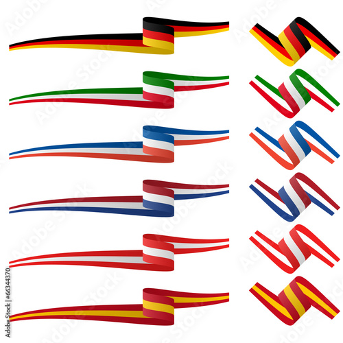 collection of european country flag banners