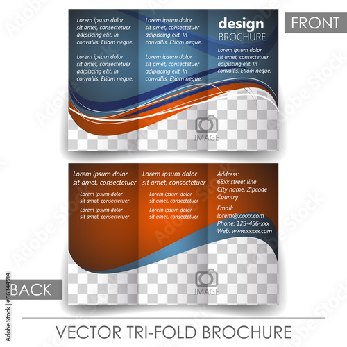 Tri fold corporate business store brochure