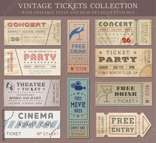 Vector Grunge Cinema tickets