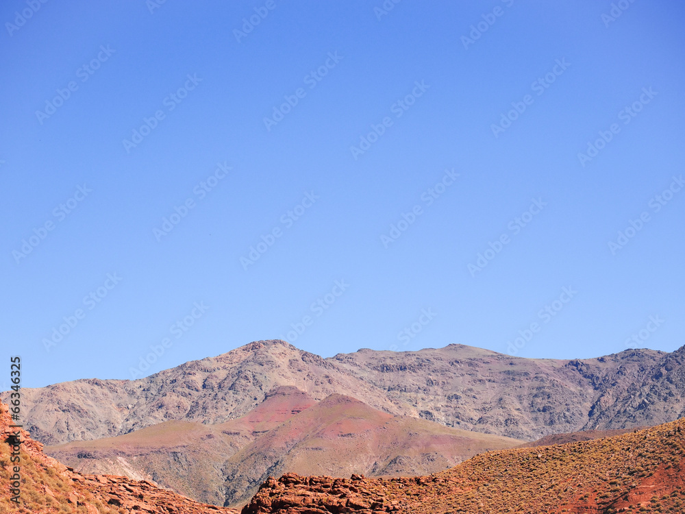 Naklejka premium モロッコの岩山