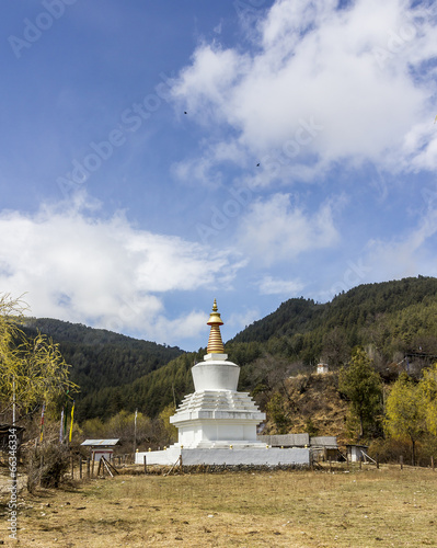 chorten in Bumthang, Bhutan