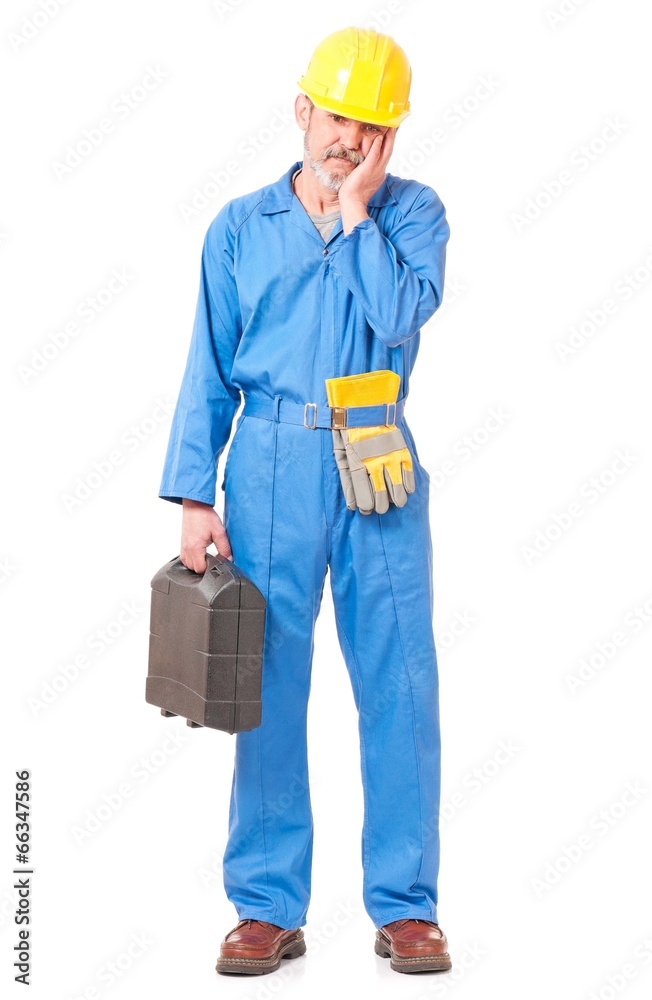 Puzzled worker Puzzled worker