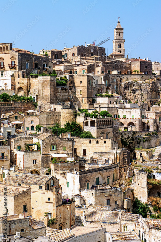 The Sassi of the Rupestrian city of Matera, Basilicata, Italy