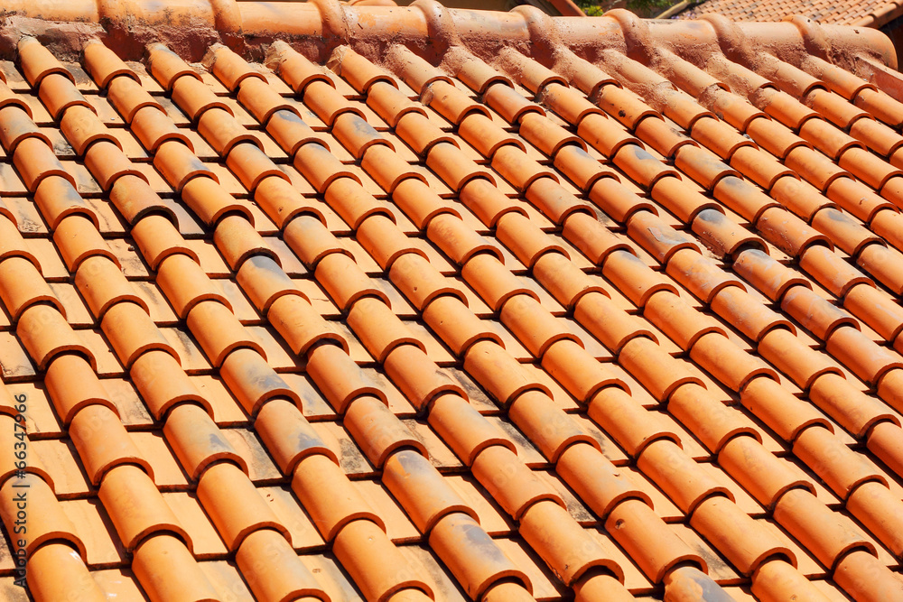 Tiles roof old background vintage Stock Photo | Adobe Stock