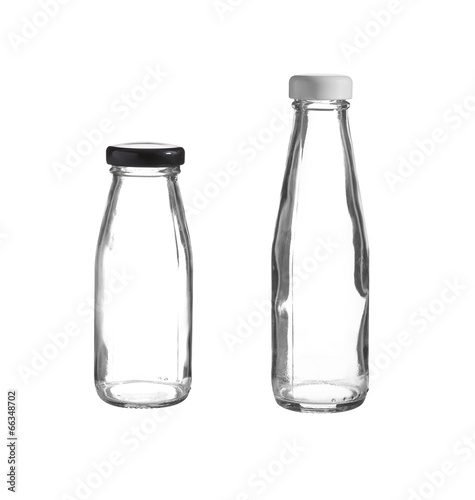 old glass bottle on white background
