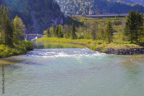 Fluss Isar in Bayern photo