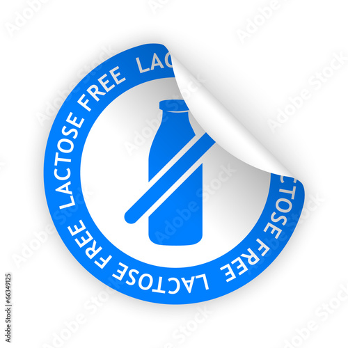 vector lactose free bent sticker