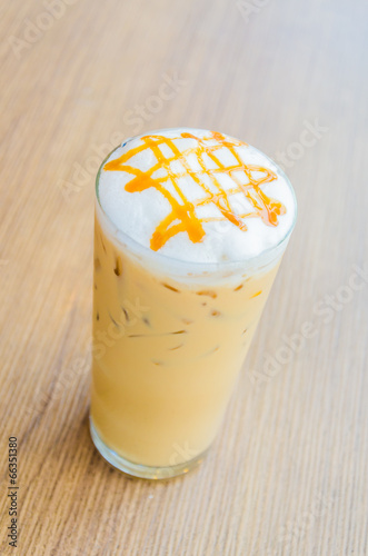 Iced caramel coffee