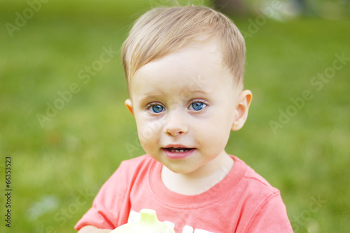 Cute small boy on vacation