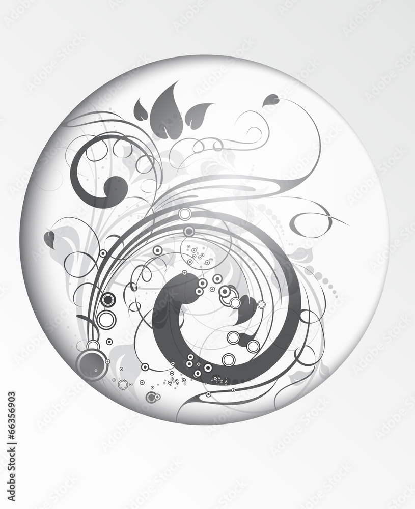 Abstract floral background with 3D effect Abstract floral background with 3D effect