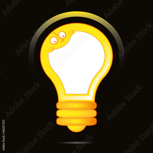 yellow light bulb character