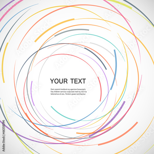 Vector color line twirl design