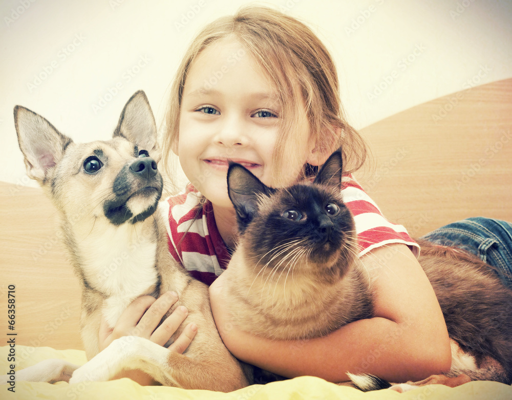 child and pet