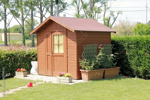 Garden house in a corner of the garden