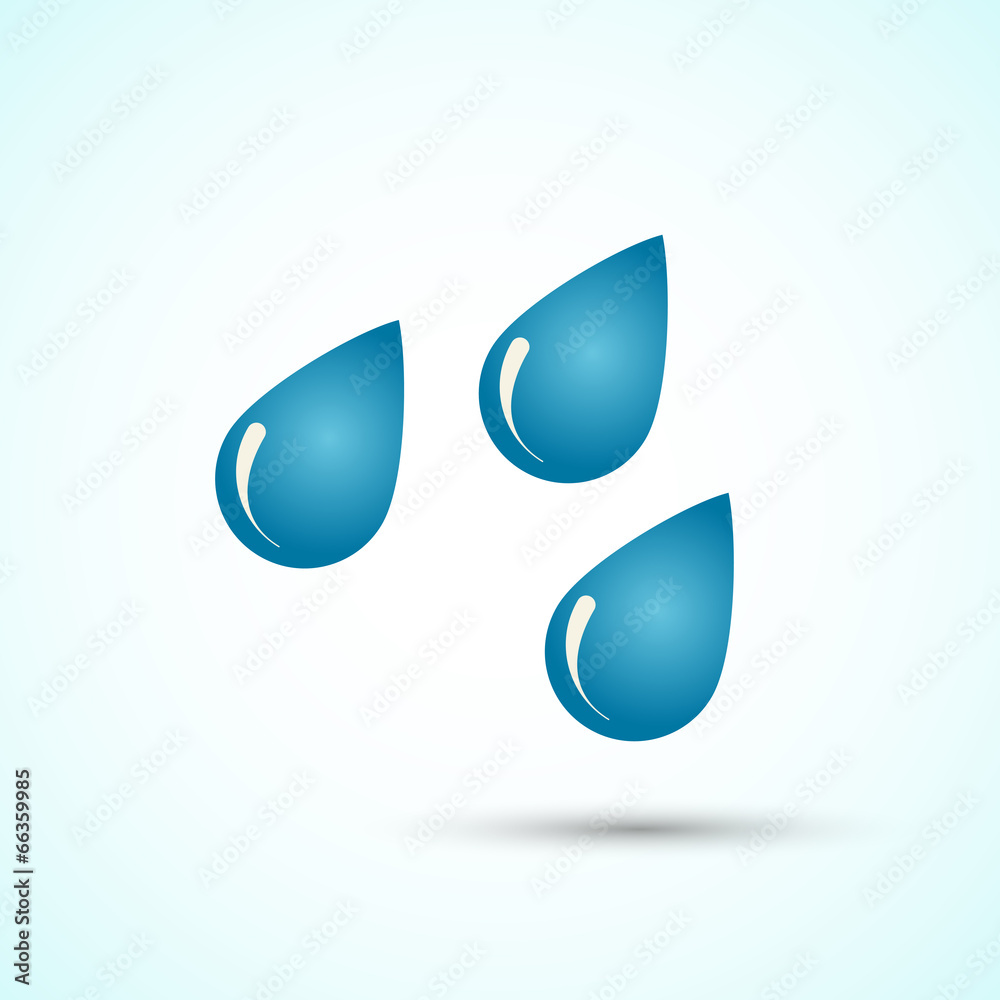 Three drops of water. Vector illustration eps10 Three drops of water. Vector illustration eps10
