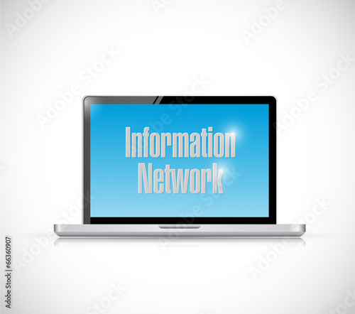 laptop information network sign illustration