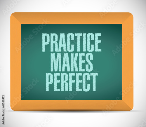 practice makes perfect message illustration