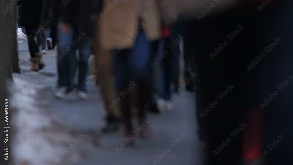 City Pedestrian Traffic Foot-Traffic Slow Motion City Pedestrian Traffic Foot-Traffic Slow Motion