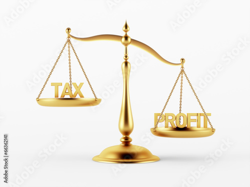 Tax and Profit Justice Scale Concept