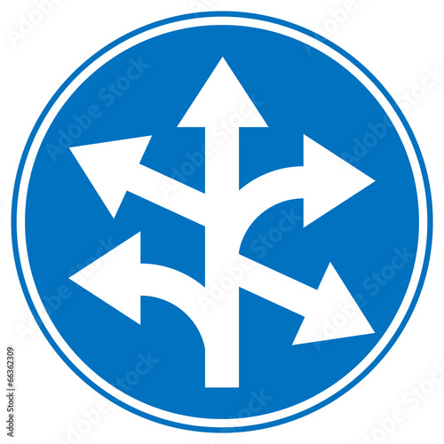 Free Download Road sign straight, left and right - GFXLoad