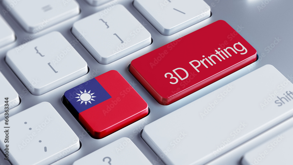 Fototapeta premium Taiwan 3d Printing Concept