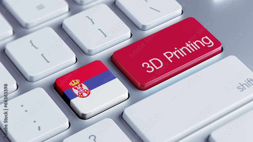 Fototapeta premium Serbia 3d Printing Concept