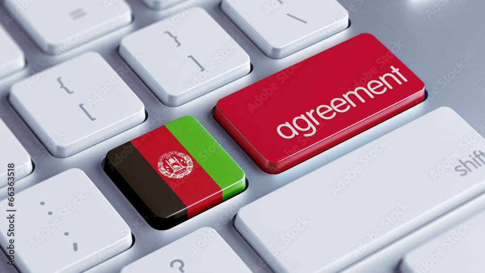 Fototapeta premium Afghanistan. Agreement Concept
