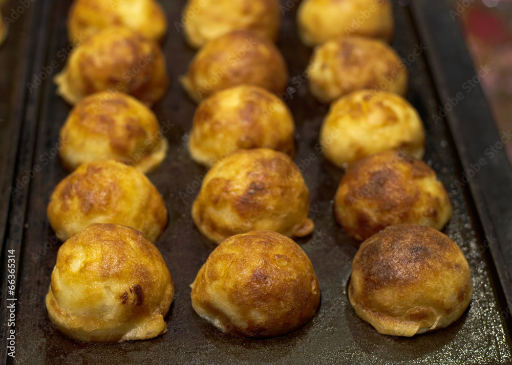 Delicious with Takoyaki Japanese snack menu
