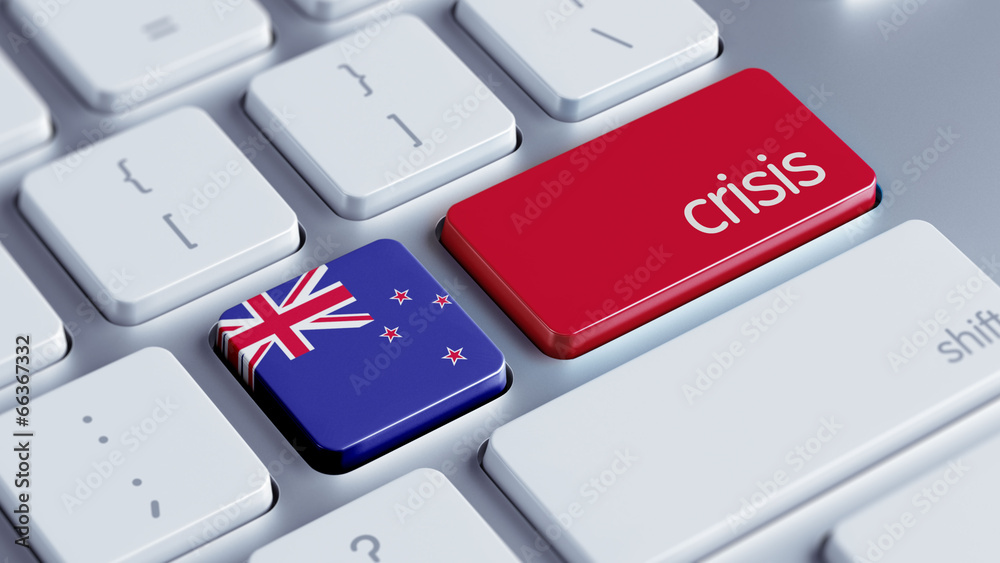 Fototapeta premium New Zealand Crisis Concept.