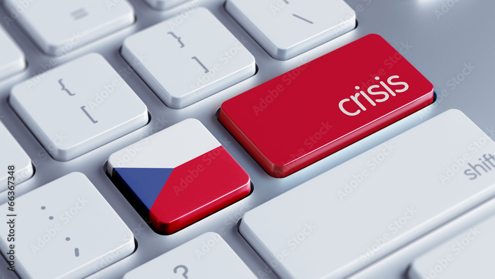Fototapeta premium Czech Republic Crisis Concept.