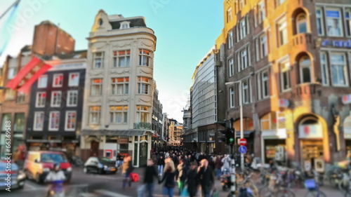 City Pedestrian Traffic Time Lapse Amsterdam