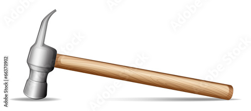 A wooden hammer