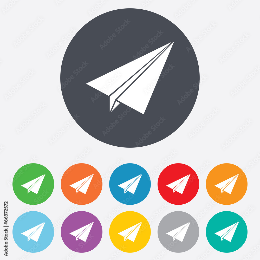 Paper Plane sign. Airplane symbol. Travel icon. Paper Plane sign. Airplane symbol. Travel icon.