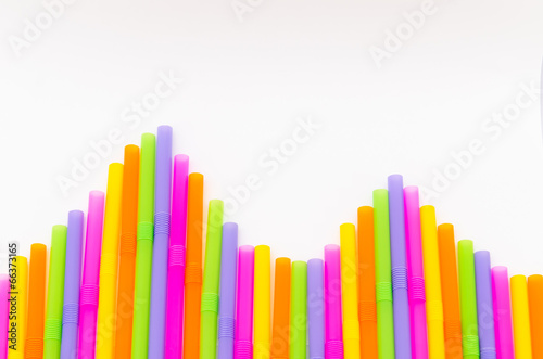 colorful of drinking straw background