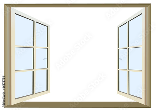 Vector format of opened window with empty space for custom text
