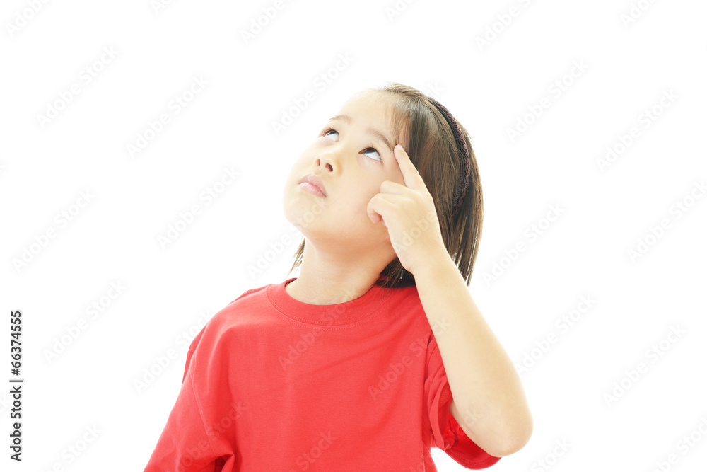 困惑した表情の女の子 困惑した表情の女の子