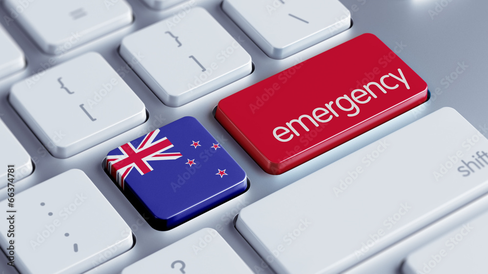 Fototapeta premium New Zealand Emergency Concept