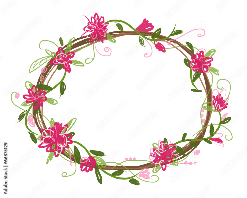 Floral frame for your design